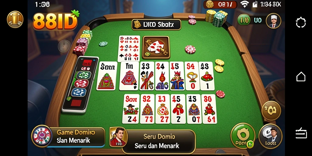 Tampilan gameplay seru dari 88ID yang menggambarkan Domino.