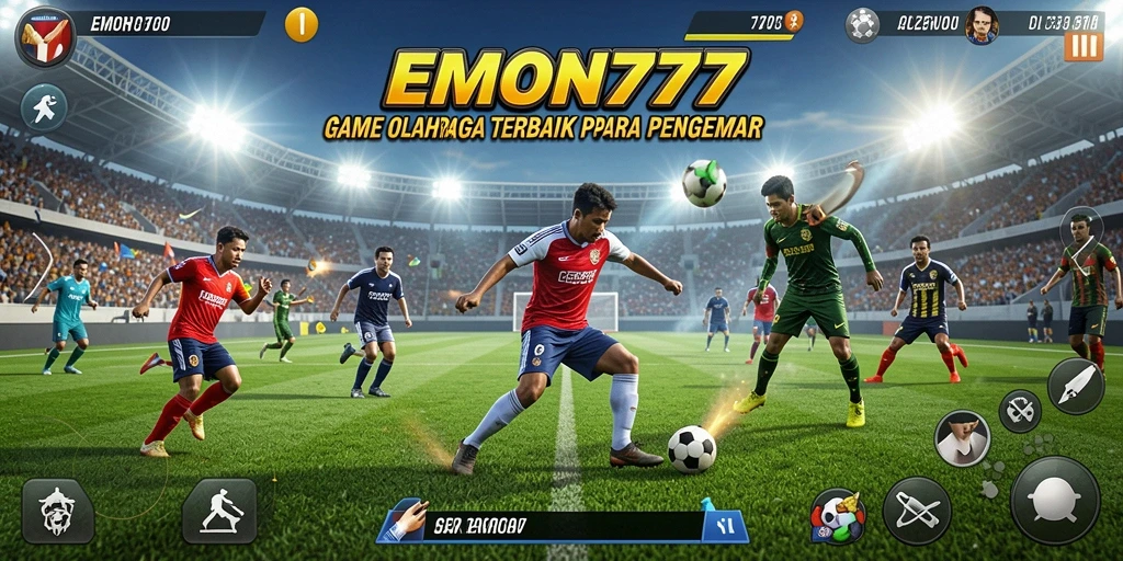 Screenshot EMON777 menampilkan aksi permainan olahraga yang seru dan kompetitif.