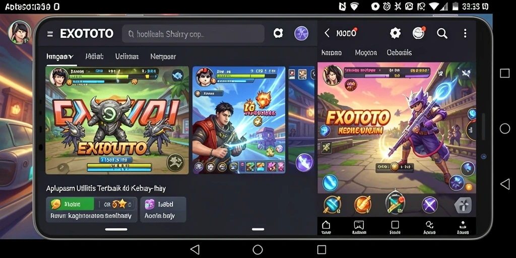 Tangkapan layar utama EXOTOTO memperlihatkan antarmuka yang user-friendly dan fitur utilitas yang lengkap.