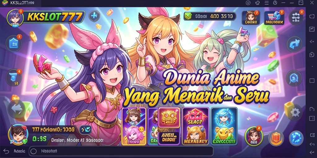 Tangkapan layar KKSLOT777 menunjukkan karakter anime beraksi di medan pertempuran.