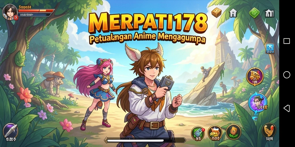 Tampilan gameplay epik dari MERPATI178 dengan karakter anime.
