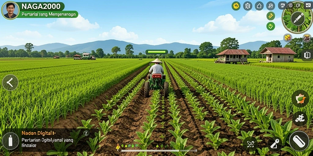Tampilan menarik gameplay NAGA2000 dalam bertani.