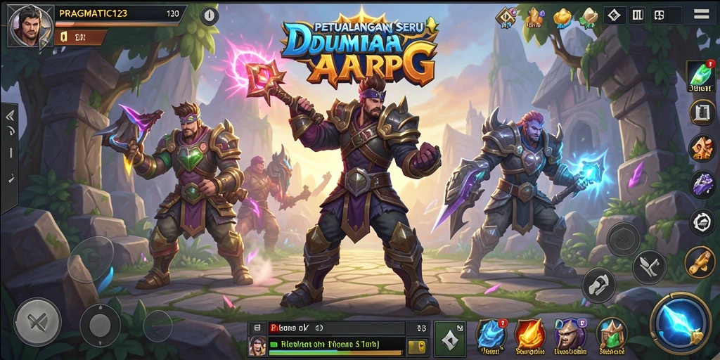 Tampilan aksi seru dalam permainan ARPG PRAGMATIC123.
