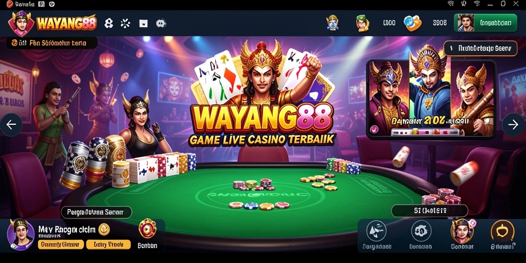 Tampilan gameplay Live Casino WAYANG88 yang menarik dan interaktif.